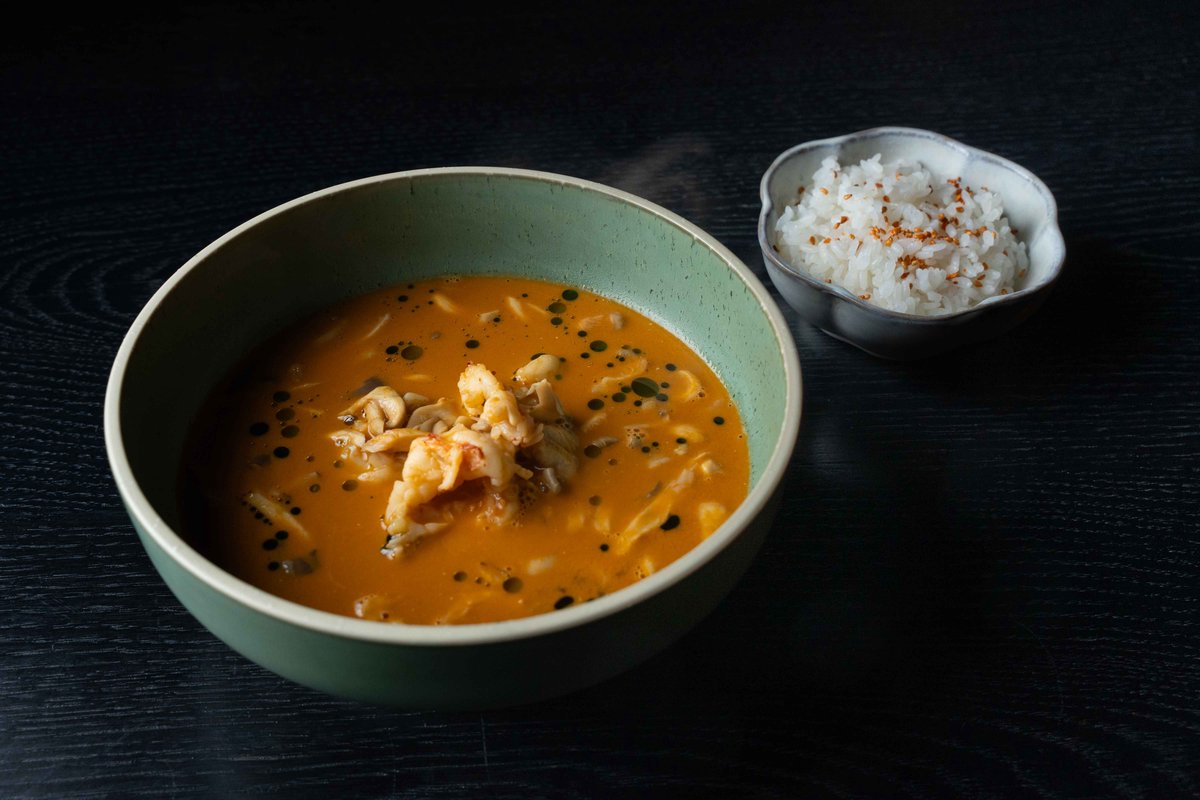 Биск из креветок с лаймом